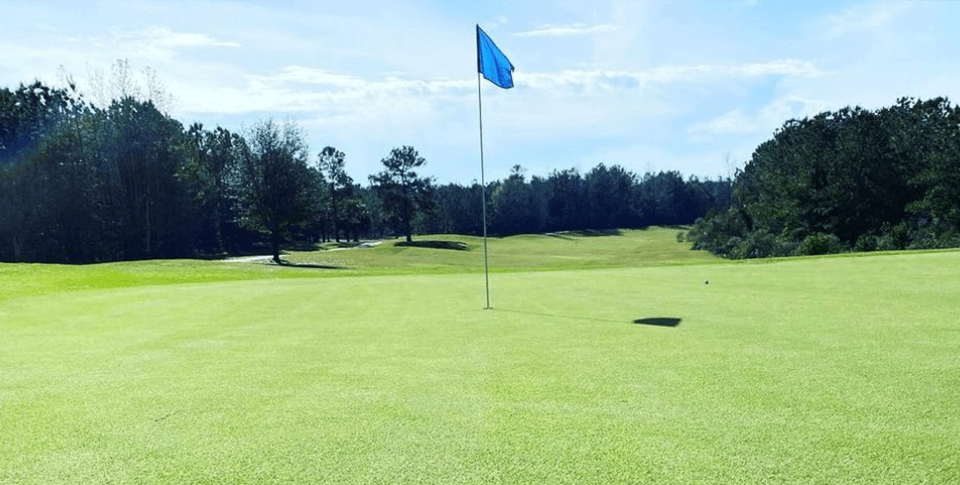 flag on golf course